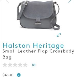 Halston Heritage small leather flap bag.